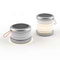 Collapsible portable solar lantern on white background