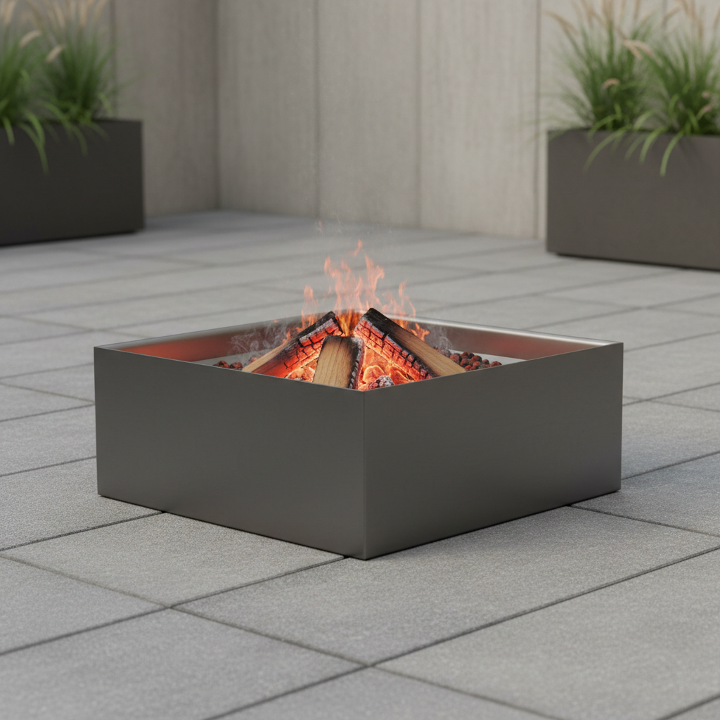 Square Steel Fire Pit