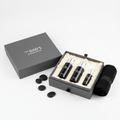 Luxury dad grooming gift set in a box on white background