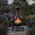 Steel Chiminea Fire Pit
