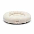 Soft plush donut dog bed product shot