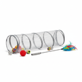 Cat toy set with feather wand, balls and tunnel
