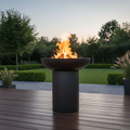 Tall Pedestal Steel Fire Pit