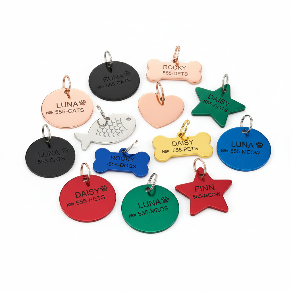 Personalised pet ID tag for dogs and cats