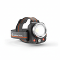 Bright LED camping headlamp on white background