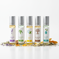 Essential oil roller balls set for aromatherapy