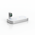 Sleek wireless charging pad on white background