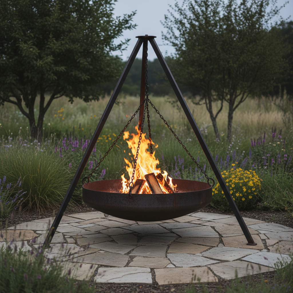 Tripod Hanging Fire Pit